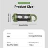 Rechargeable LED Keychain Light Mini Flashlight Waterproof Work Light for Outdoor Camping Fishing Emergency USB Charging Torch