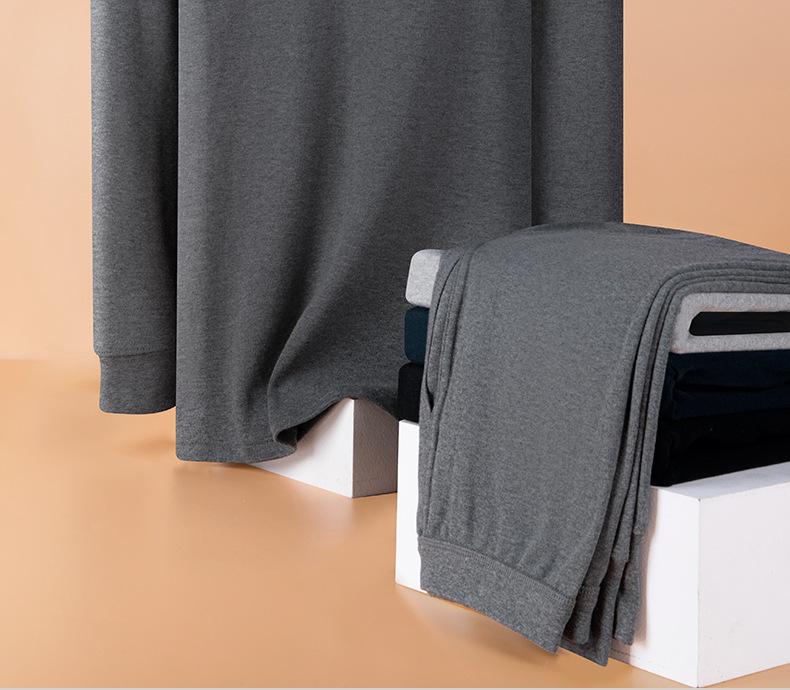 Pánská bavlněná sada spodního prádla Septwolves se středním výstřihem: Podzim/Zima Vrchní a spodní díl.