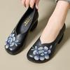 Fashion GKTINOO 2025 Spring Flower Genuine Cow Leather Shoes Women Shoes Elegant Fashion Shoes Woman Retro Handmade Shoes High Heels