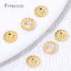 20/40Pcs 18K Gold Plated Brass Flower Bead Caps Corrugated Wavy Edge Bead End Caps For DIY Jewelry Making Findings