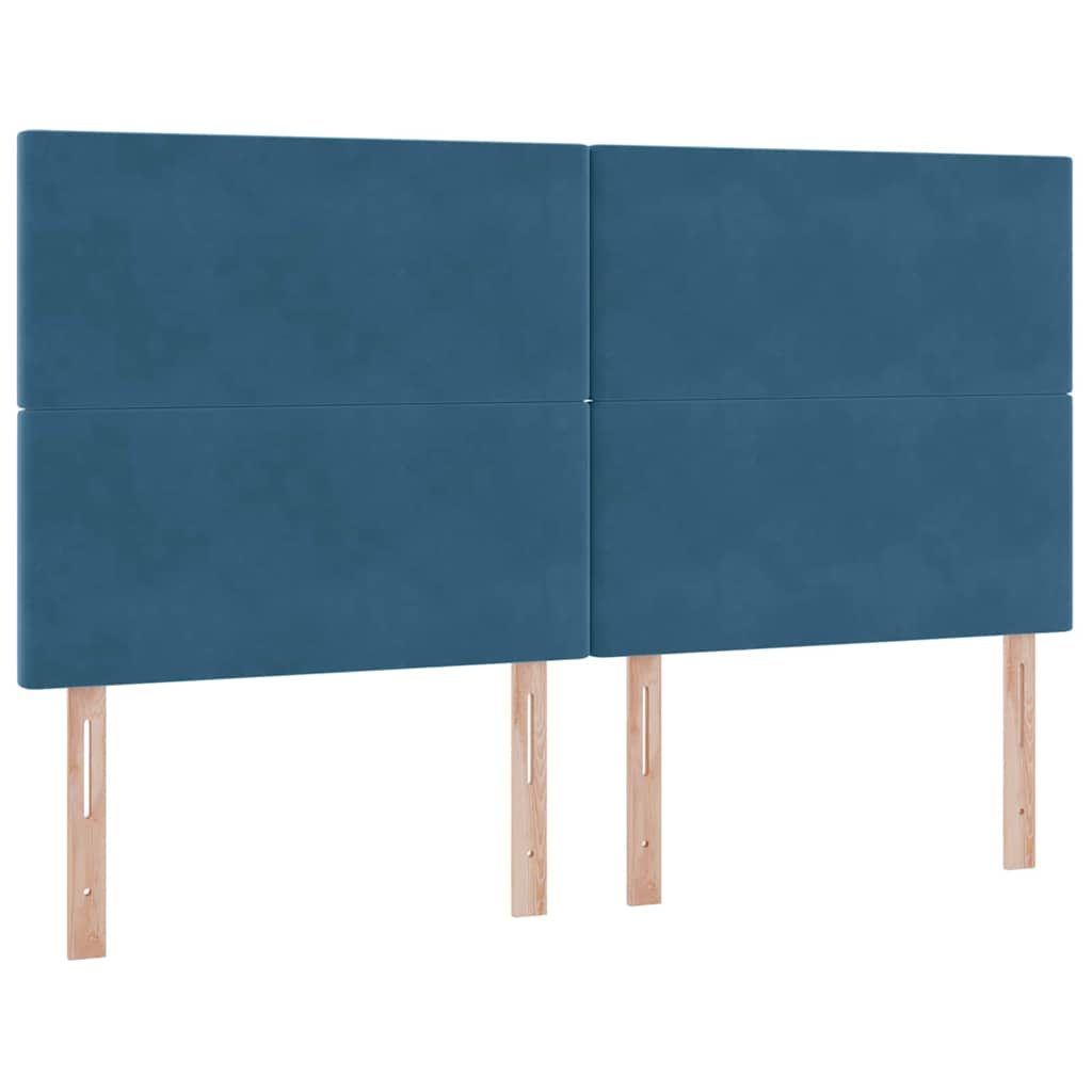 Storage Bed with Mattress Dark Blue 160 x 200 cm Velvet