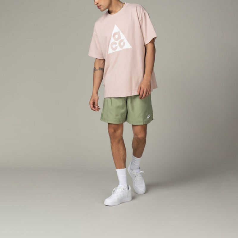 Nike ACG Triangle Logo Print Sports Crew Neck T-Shirt Men Tops Pink DJ3644-601