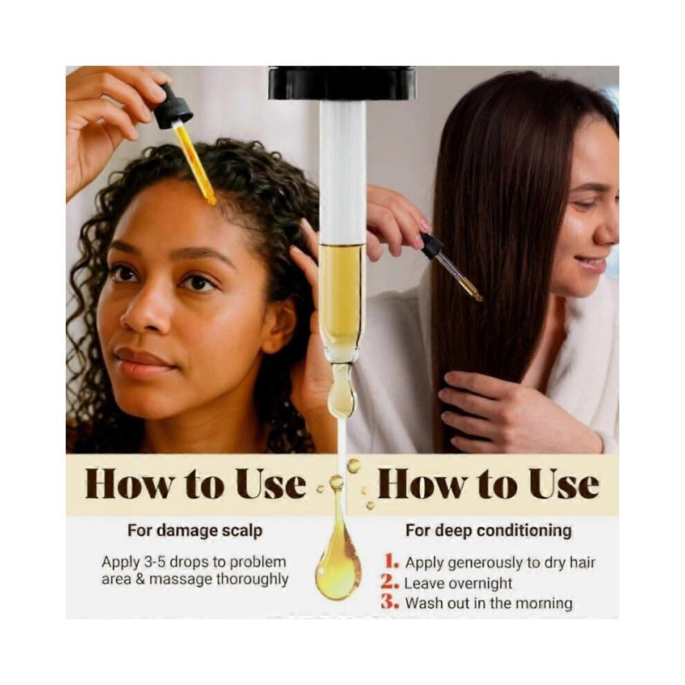 3PCS Vital Strands  Organic Batana Oil for Hair Growth for All Hair Types 60ml