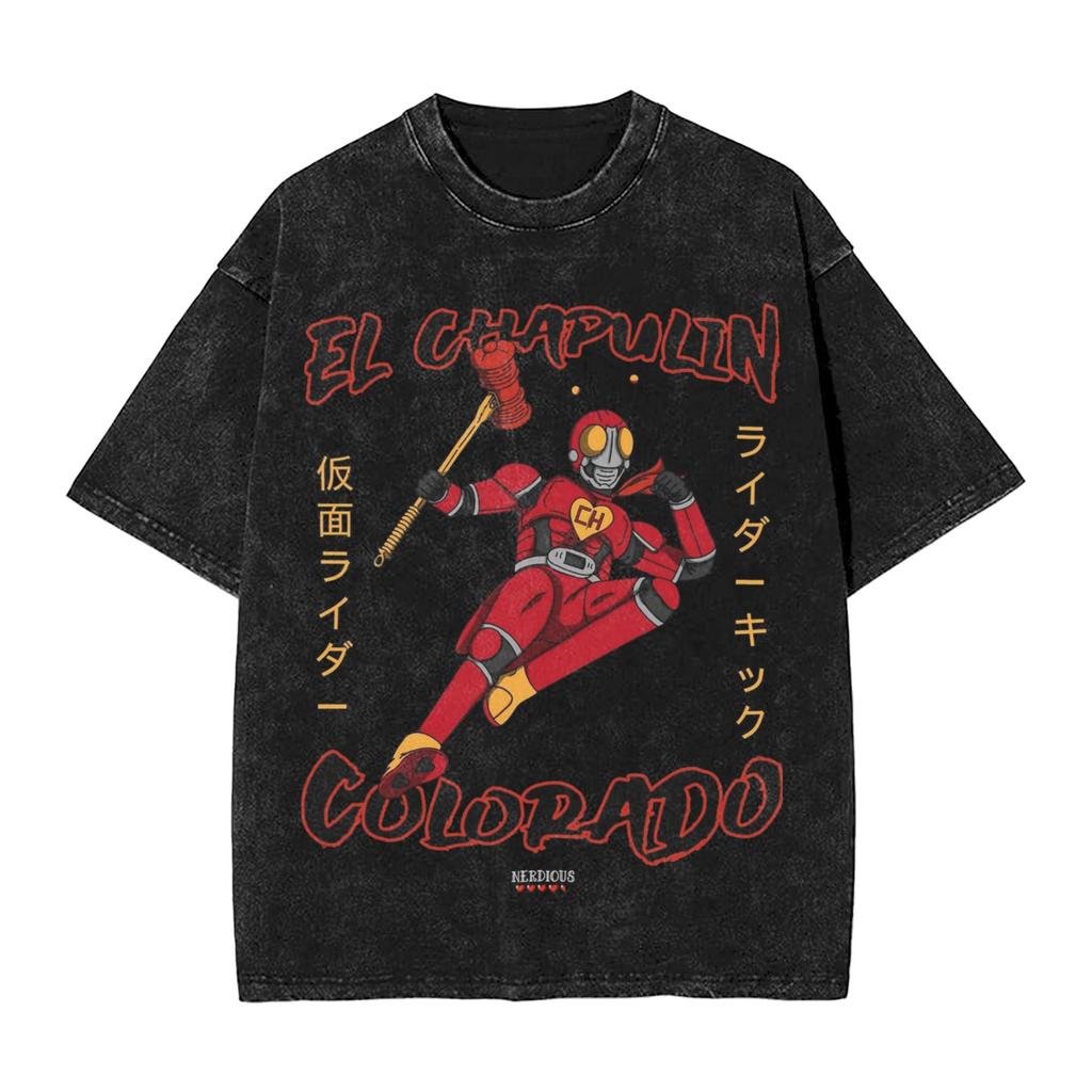 Kamen Rider Zornow Washed T Shirts Streetwear Hip Hop Fashion TShirts Tees Tops for Men Women 100 Cotton Harajuku Summer