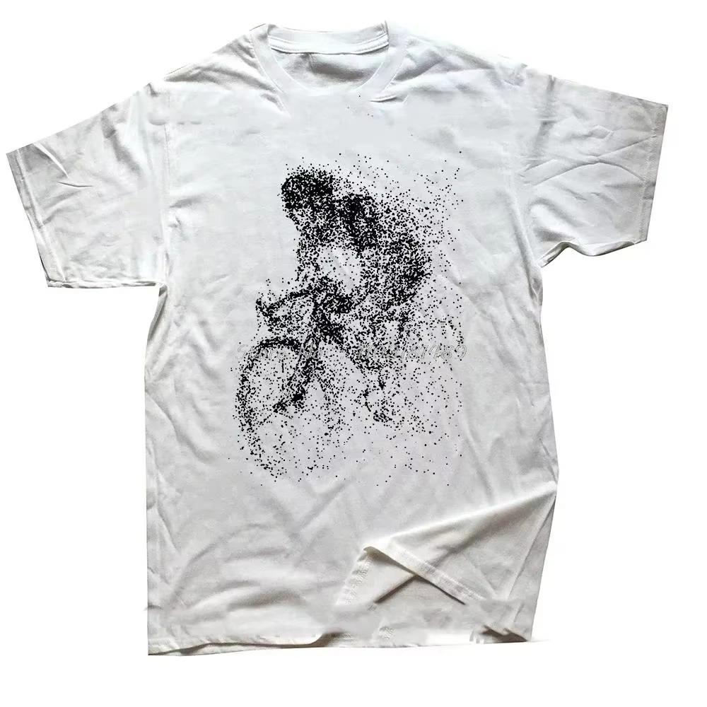 Retro Mountain Bike T-Shirt Summer Men Short Sleeve Biking Sport Lovers I Like Beer And Cycling And Maybe 3 People Bicycle Tops