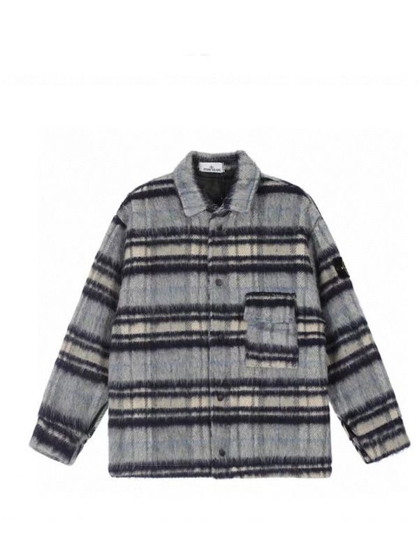 

Шерстяной клетчатый кардиган-куртка Универсальный парный стиль с отложным воротником Весенне-осенняя верхняя одежда 2XL