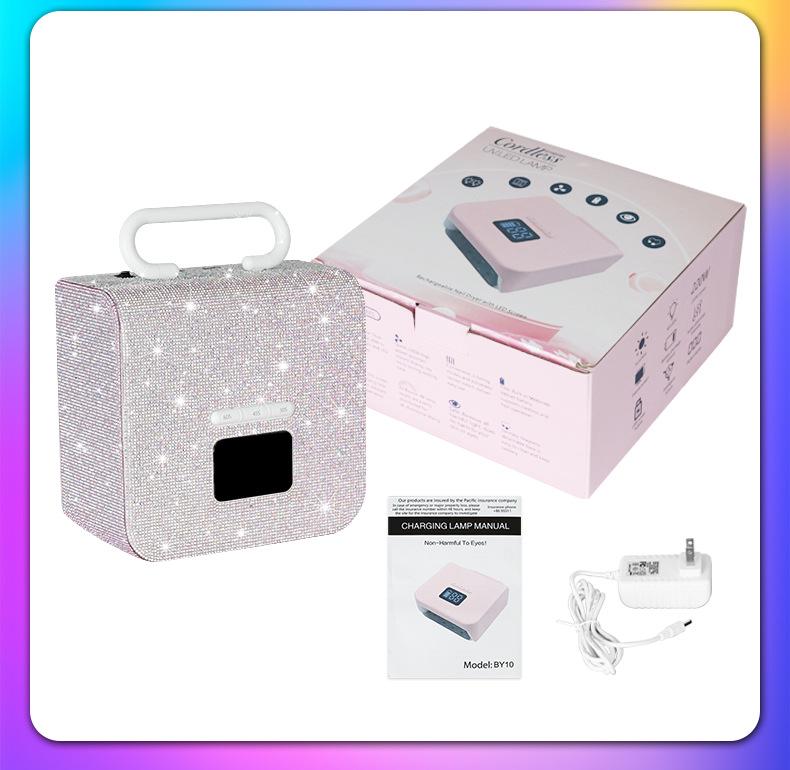 220W Smart Wireless Rechargeable Nail Lamp - Fast Drying Phototherapy Machine for Nail Salons