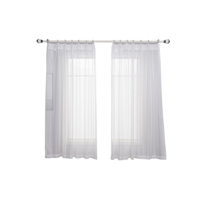Japanese-Style Small Curtains White Warp Knitted Window Screen S Hook Finished Curtains Finished Curtains