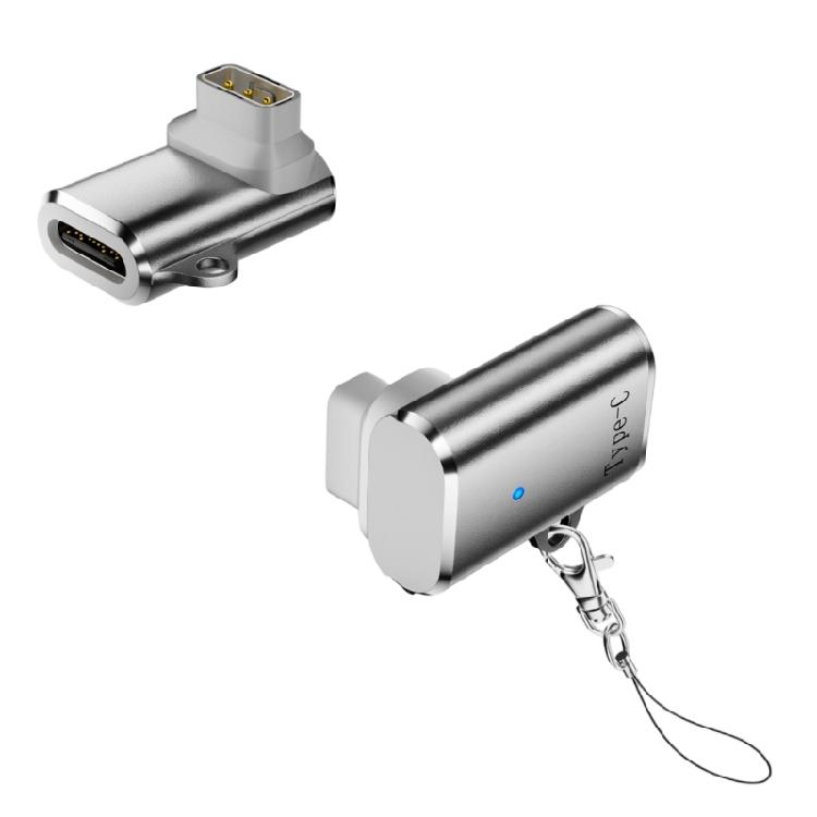 Magnetic Charging Adapter Type C To 3 Pin Secure Connection LED Indicator 3 Color Variants Portable Keyring Accessory