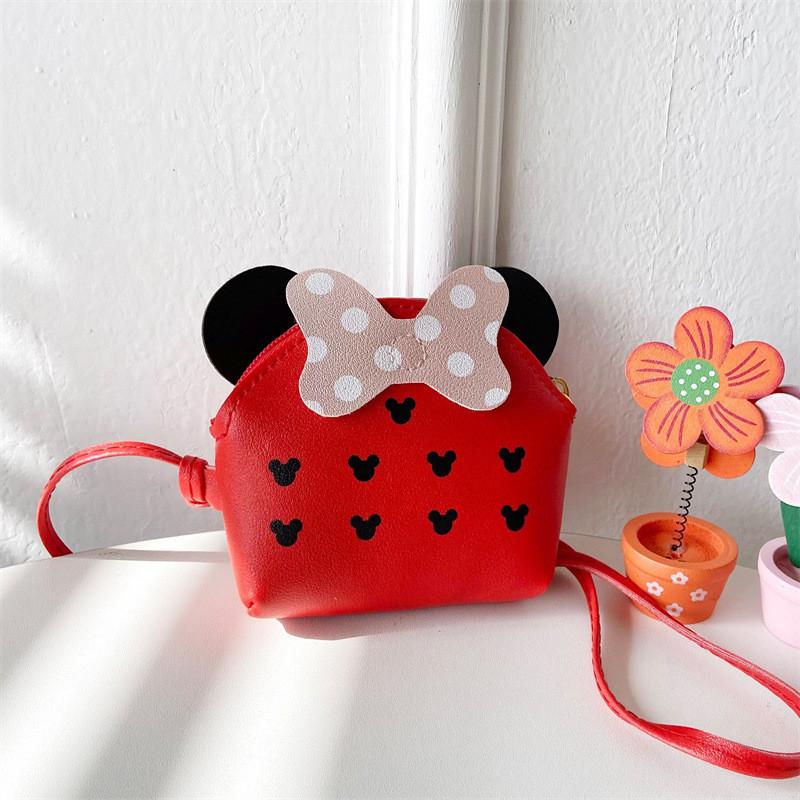 Childrens Cartoon Pu Leather Mini Crossbody Bag With Zipper Closure For Daily Use