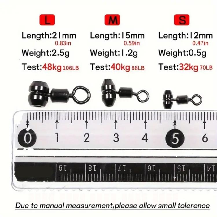 Rotation Line Swivels Fishing Swivels Fishing Rig Line Connector Saltwater Fishing Rolling Swivels Fishing Tackle
