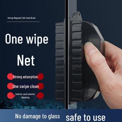 Magnetic Aquarium Cleaning Brush Scraper: Double-Sided, Strong Suction Tool