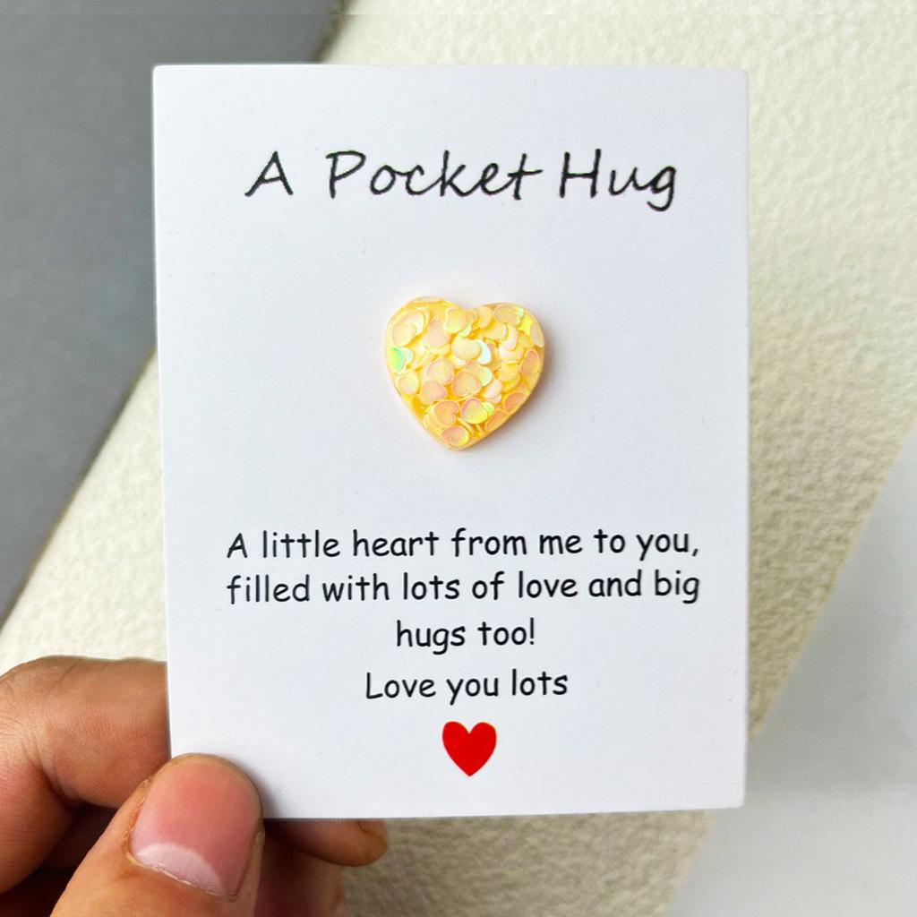 Fai da te Tasca Cuore Resina Regalo Biglietto di Benedizione 1 pz