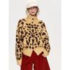 Sweaters Cardigan Autumn Women Leopard Print O-Neck Sweaters Knitting Loose Sweater