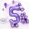 Balon Foliowy Cyfra 5 Fioletowy 100Cm