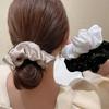 3PCS Elegant Rhinestones Embellished Hair Scrunchies For Women Soft Ponytail Holder Stylish Stretchable Hair Tie