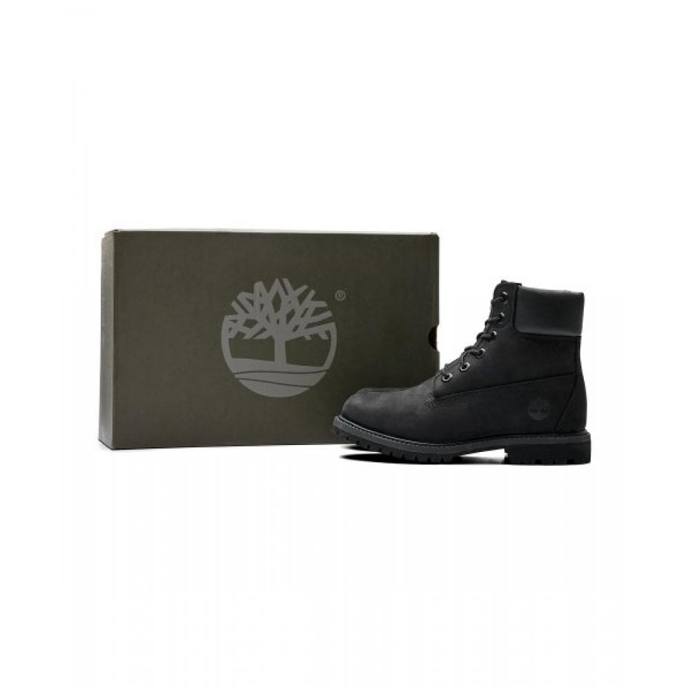 Timberland Womens 6 Inch Premium Boots   Black Nubuck  8658a 001