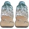 Beach Starfish Print Car Seat Covers For Women Men Ocean Theme Car Seat Cushion Bucket Seat Protector Fits For Car SUV Sedan Truck Universal Auto