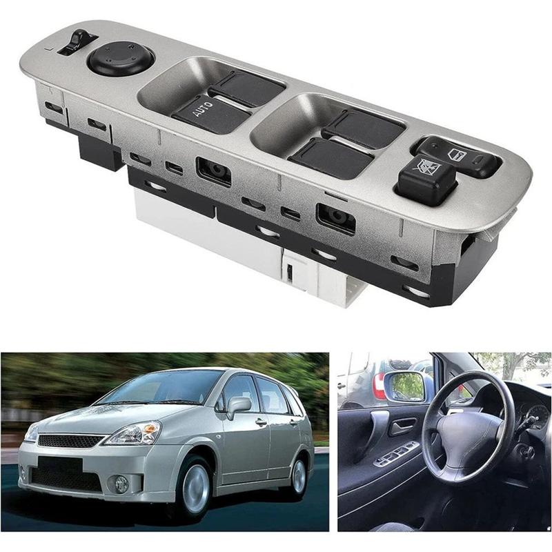 37990-59J10 Power Window Control Switch Door Lock For SUZUKI LIANA Estate(ER) 2008 Car Accessories Silver  Black