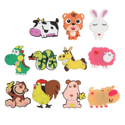 11PCS Fridge Animal Magnet Strong Magnetic 3D Effect Animal Magnets Vivid Twelve Chinese Zodiac