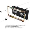 Personalized License Plate Frame Stainless Steel Sacred Heart Collage Jesus Christ Virgin Mary Car License Plate Accessory Decorative 2 Holes And
