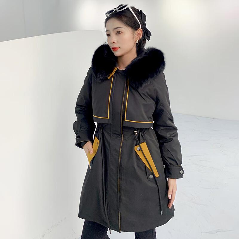 Kaiser Women's Fox Fur Collar Rabbit Fur Lined Parka