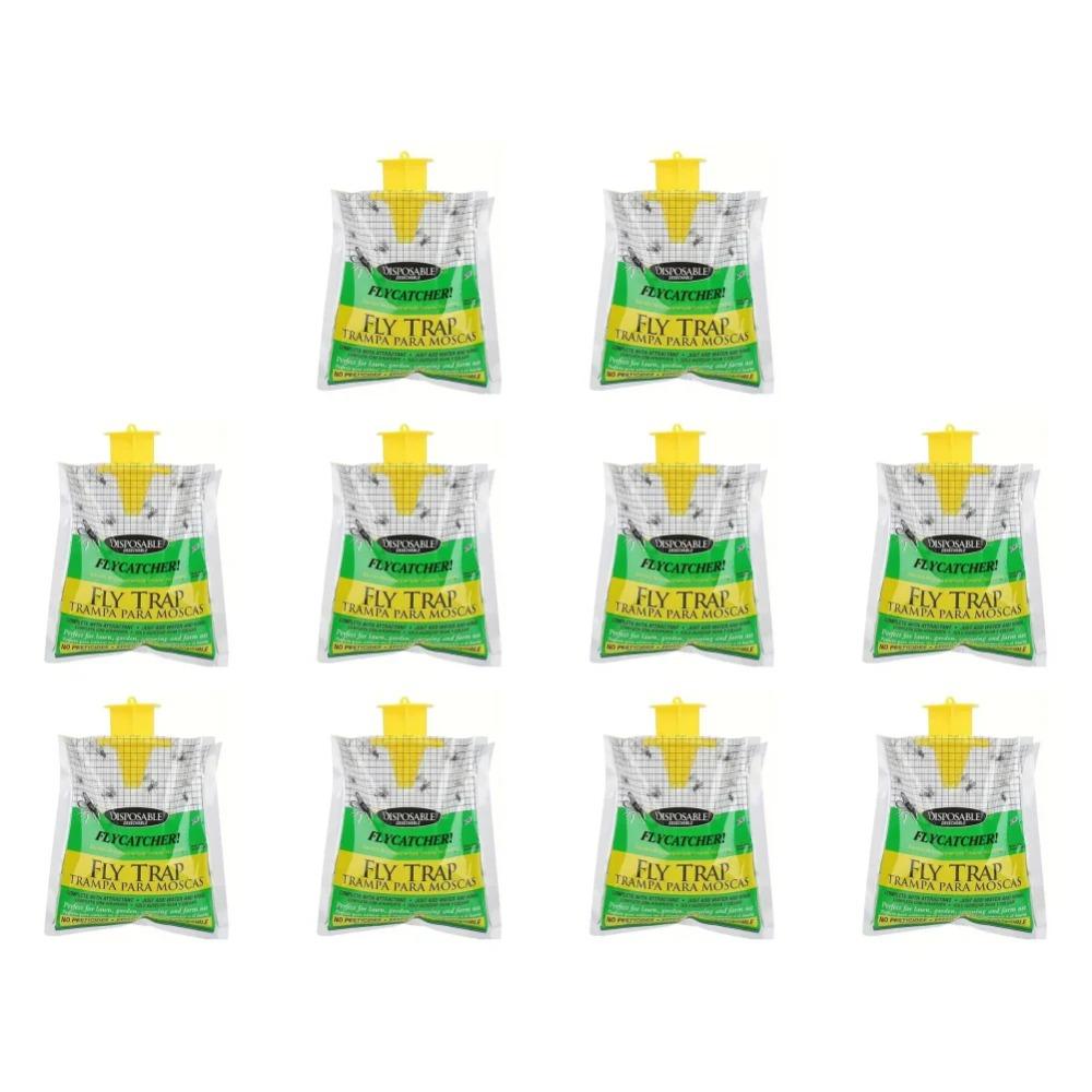 Trappola per mosche sospesa all'aperto Cacciatore di mosche naturale pre-esca Monouso Stalla per cavalli Ranch Cattura mosche Borsa per attirare mosche Strumento repellente per mosche da fattoria