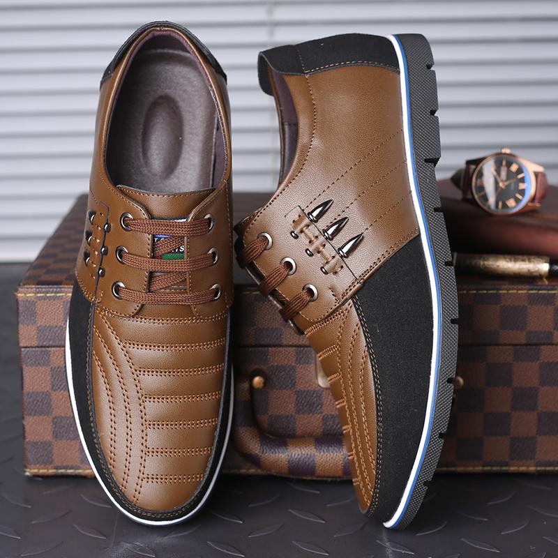 Brand Big size Casual Shoes Men Fashion Business Men Casual Shoes Hot sale Spring Autumn Breathable Casual Men Shoes Black tyu