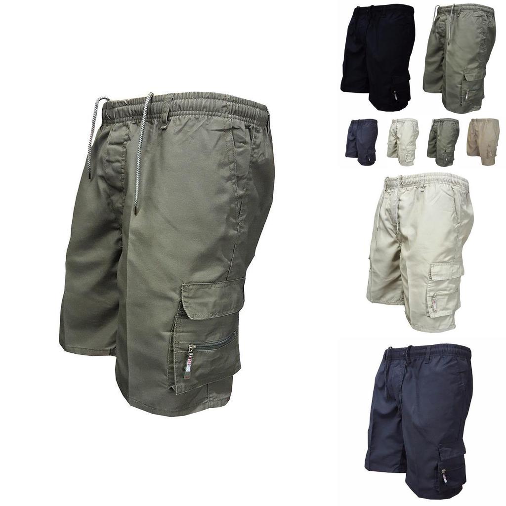 Men's Summer Casual Cargo Shorts Crafted From Premium Quality Cotton Blend Fabric
