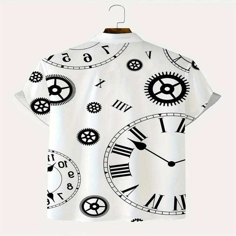 Fashionable and Casual Men's Summer 3D Digital Printed Outdoor Wear, Comfortable Quick Drying Drink and Slim Short Sleeved Shirt