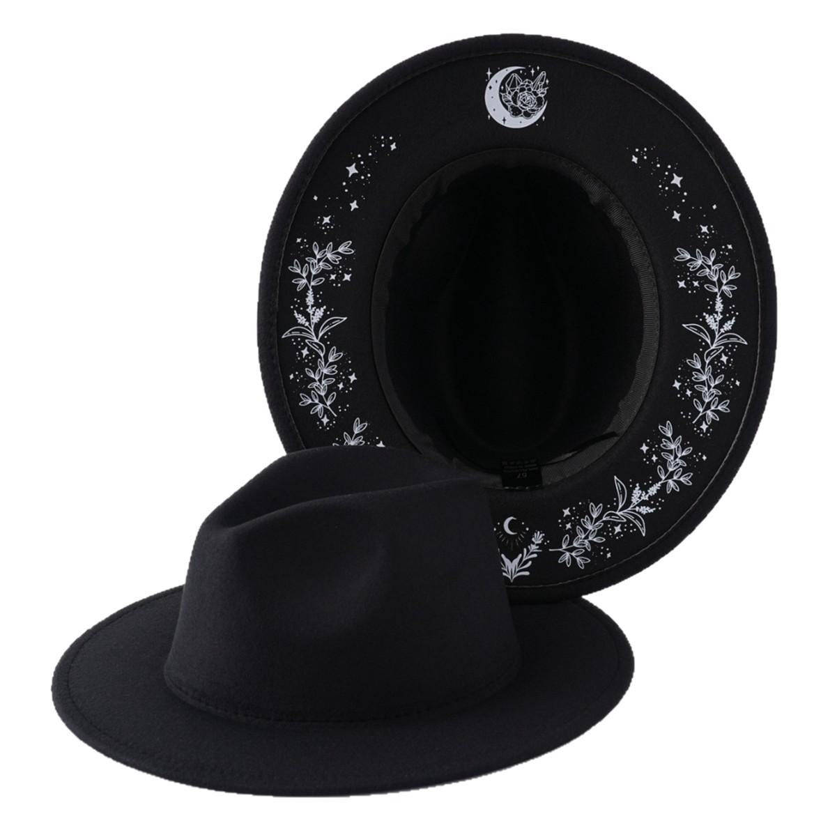 Savvaļas puķu mēness drukas fedora cepure