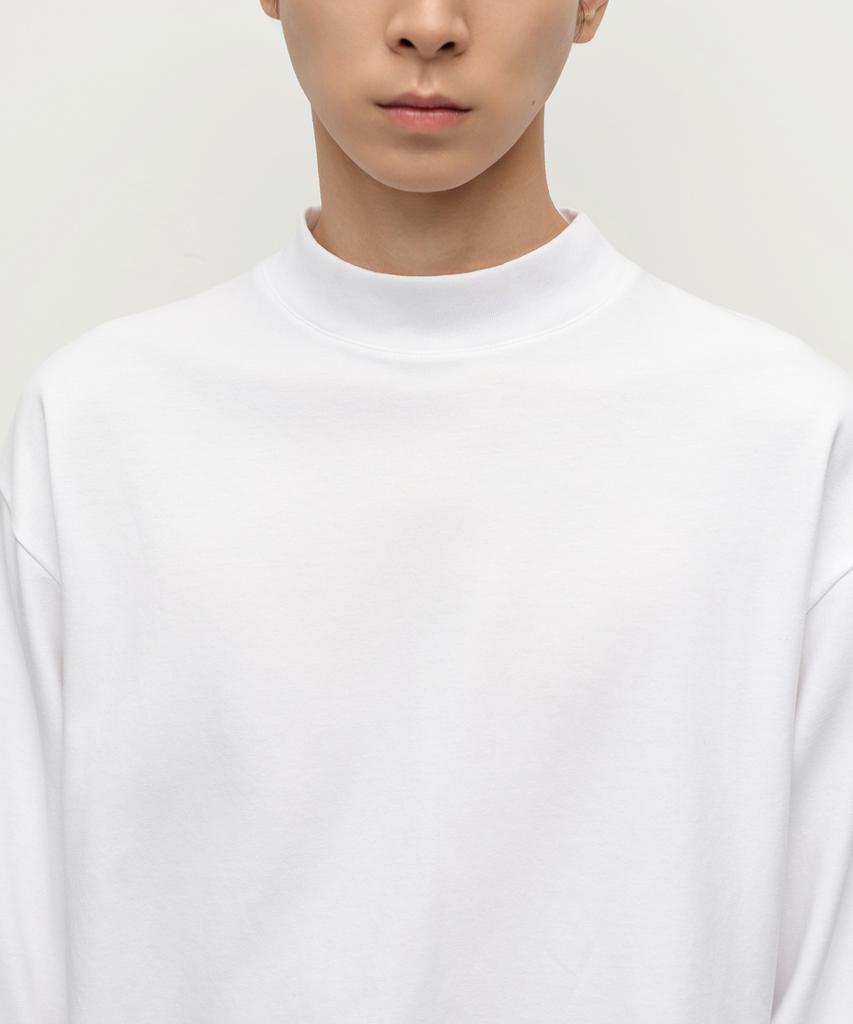 MUSINSA STANDARD [Heat Standard] Mock Neck Long Sleeve T-Shirt [White]