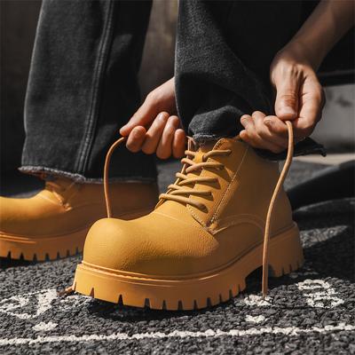 Herrenschuhe 2025 neu Outdoor-Bergsteigen Amerikanisches Workwear Wüstenstiefel dicke Sohle erhöhend Hilfe Martin-Stiefel Herren 18922-J