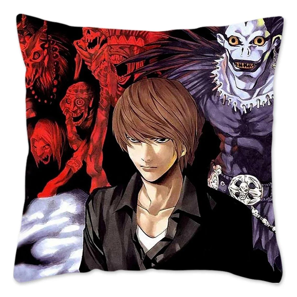 

Чехол для подушки Anime DEATH NOTE, украшение для дома, полиэстер, чехол для подушки для дивана, чехол для подушки, многоразовый, Funda Cojines 45x45 55x55cm