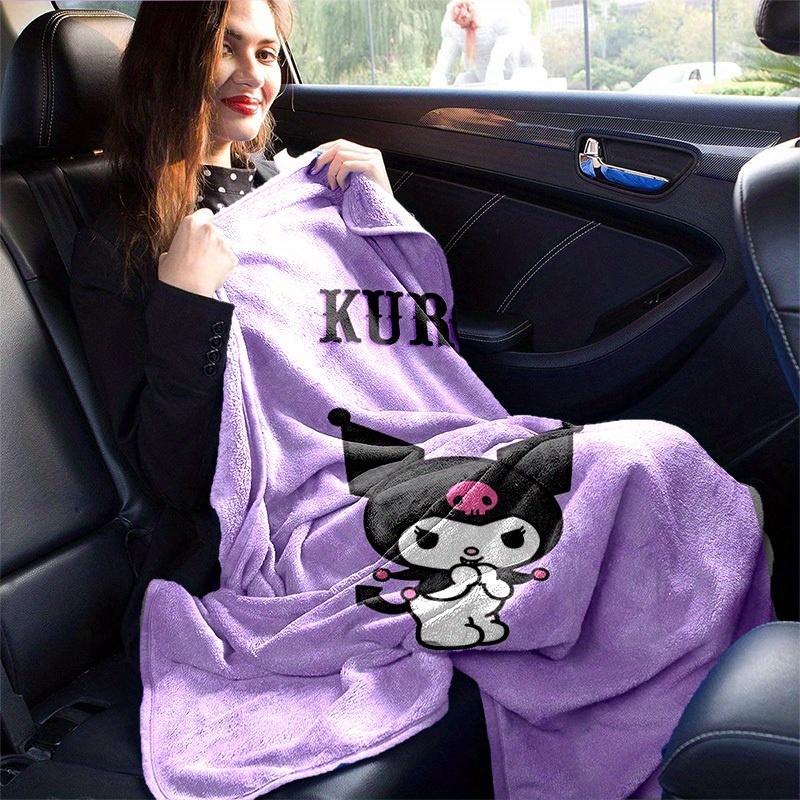 1pc Kuromi Cute Cartoon Character Purple Diamond Patterned Blanket - Perfect for Home, Office, Outdoor Use, Gift Idea, Suitable for All Seasonsz041766