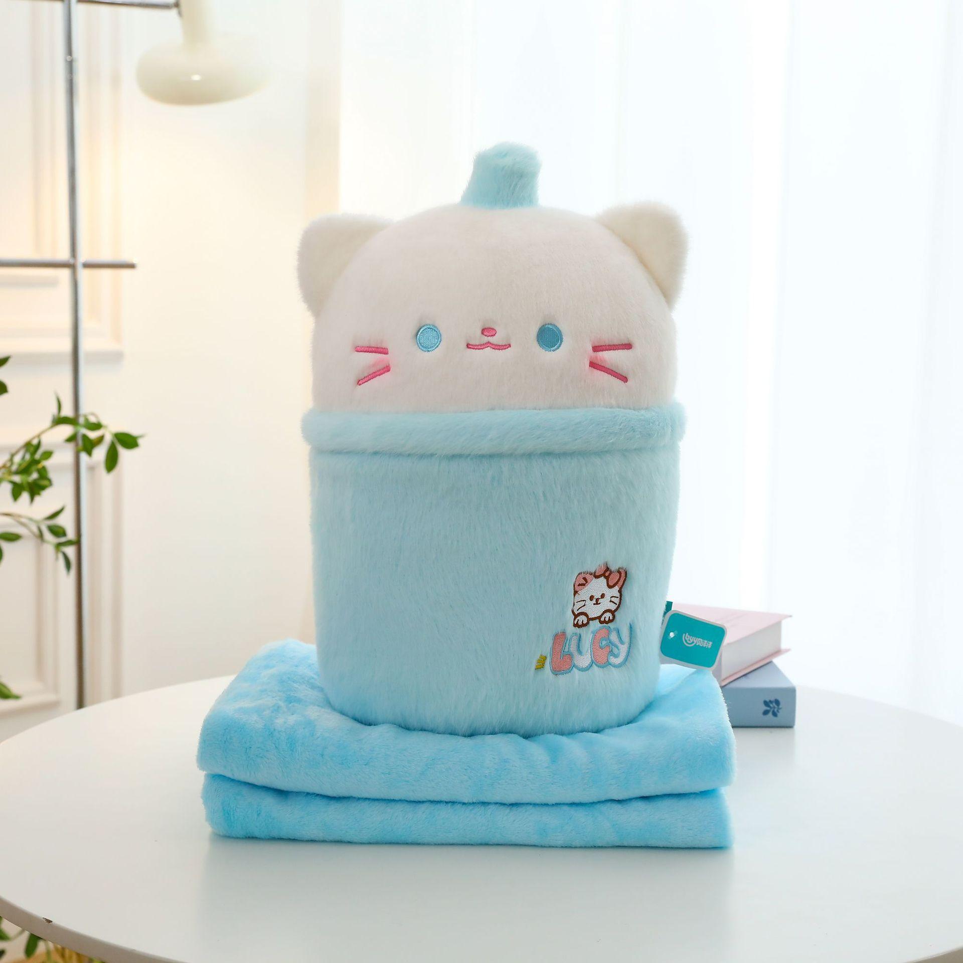 

Мультфильм чашка чая с молоком панда кондиционер одеяло детский обеденный перерыв подушка для отправки девочкам подарки кондиционер одеяло автомобильная подушка 45cm * 25cm (blanket 1.1m * 1.6m) 0.82kg