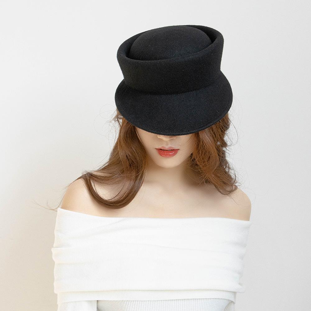 European and American Style Hot-selling Spring, Autumn and Winter Fashion Casual Women Wool Cap Outdoor Warm Felt Top Hat