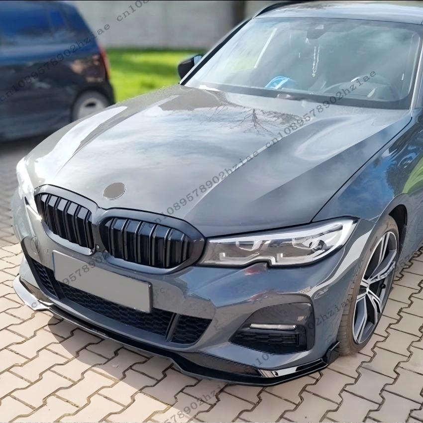 3Pcs Front Splitter For BMW G20 G21 M-Sport 320i 330i M340i xDrive 2019-2022 Gloss Black Body Kits Spoiler Diffuser Guard Tuning