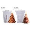 Heart Carved Christmas Tree Shape Silicone Molds for Candle Soap Christmas Candle Silicones Mould For Holiday Decoration