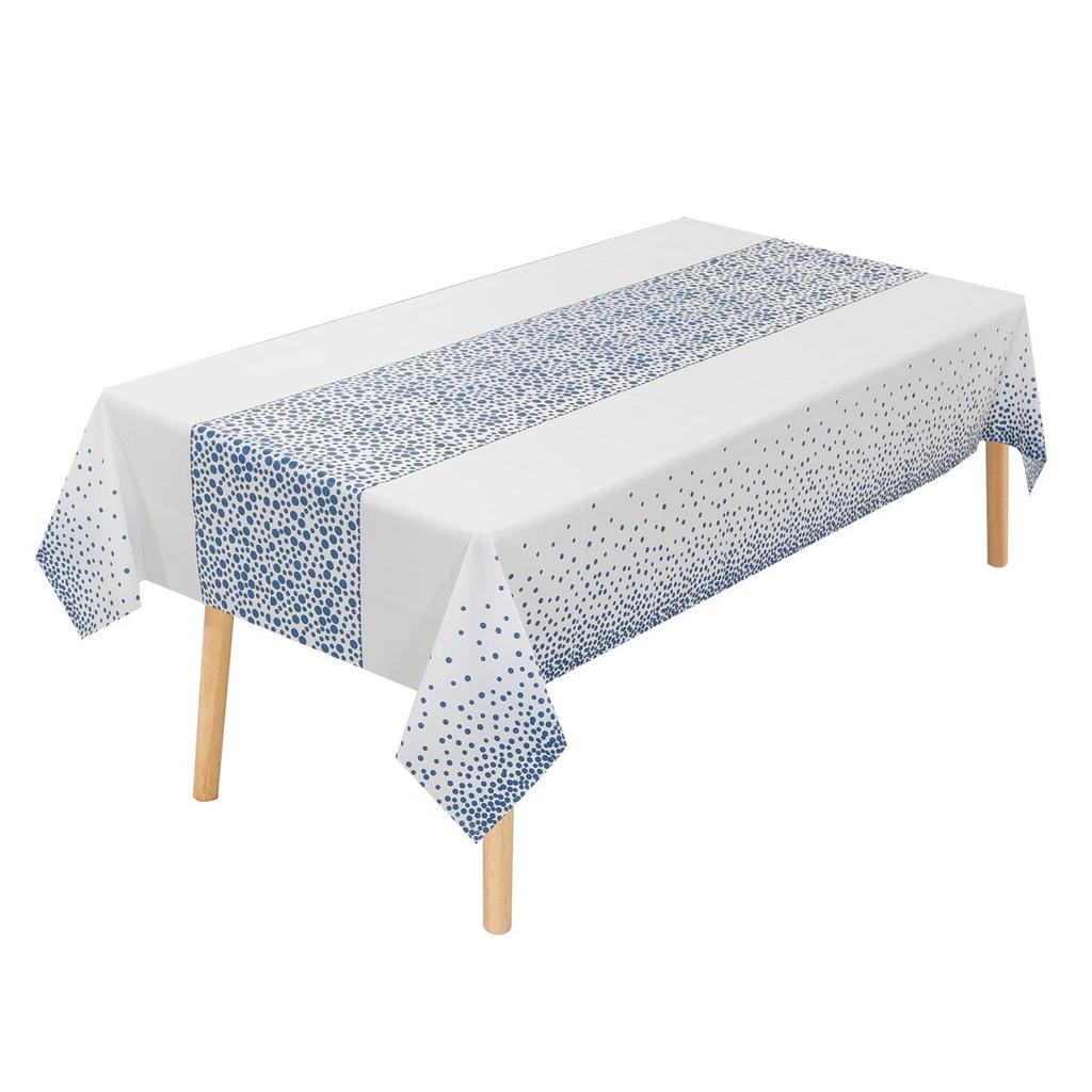 Waterproof Thickened Party Tablecloth - High-End Feel, Printed Plastic for Birthday & Wedding Table Run.