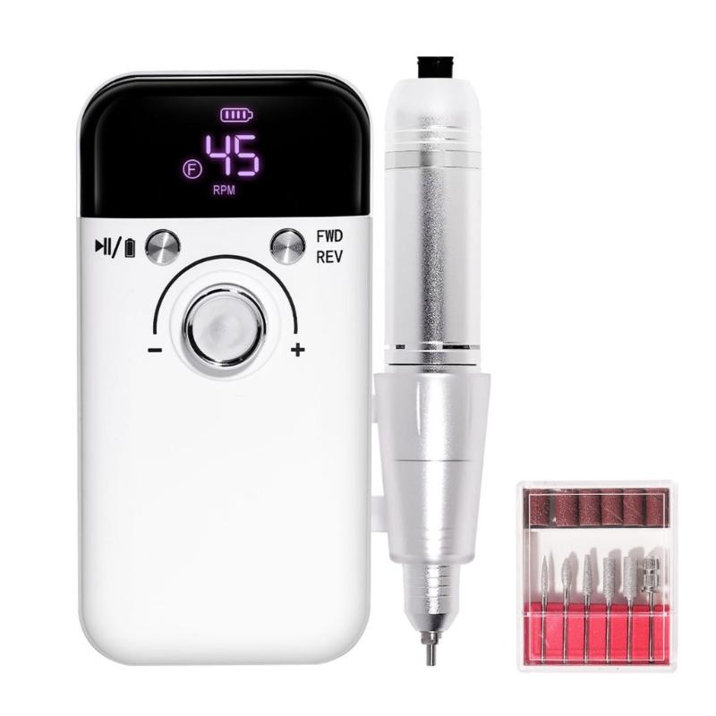 45000rpm Electric Nails Drill Machine Nail Polishing Machine with Drill Bits Nails File Manicure Tool for Gels Nail
