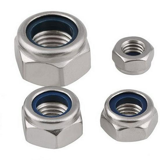 Galvanized Self-Locking Nylon Nut, Anti-Loosening and Anti-Slip, Sizes M2 to M810