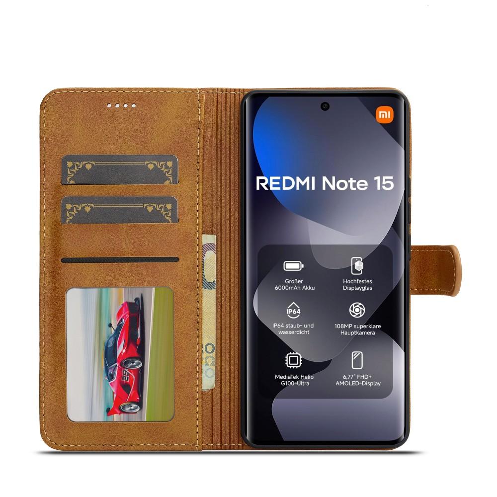 Flip Leather For RedMi Note 15 Pro Plus 5G Phone Case Wallet Shell Protective Card Slot Shockproof Solid Color Back Cover