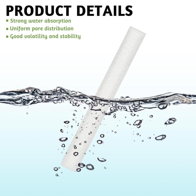 100Pieces Humidifier Cotton Filter Sticks Sponge Texture Suitable for Most Models for Efficient Moisture Control