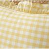 Lotus Leaf Skirt Edge Ruffled Edge Pillowcase Plaid Print Art Cushion Cover  Home Decoration