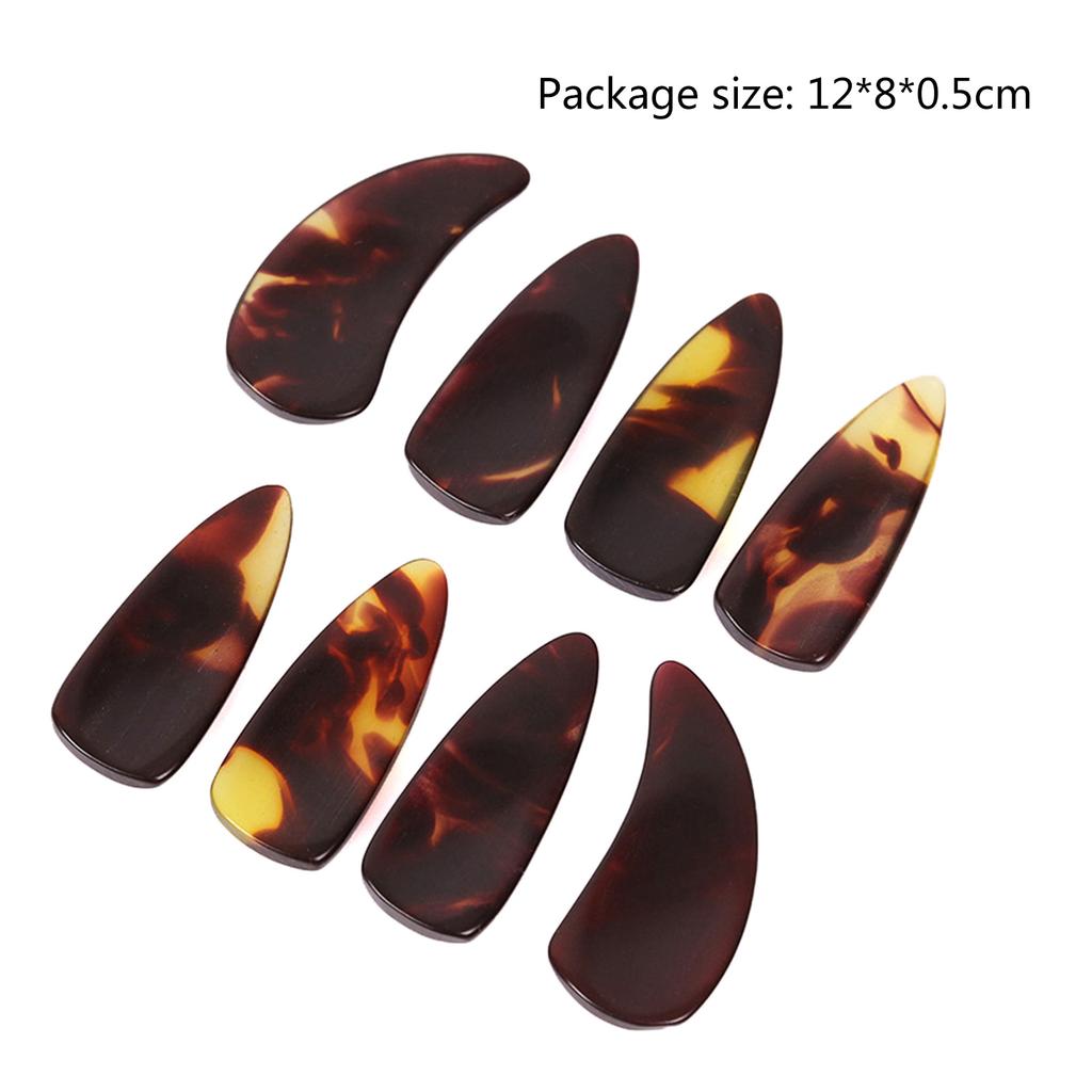 8 Stück Guzheng Fingerplektren Nagelabdeckungen Fingerplektren Nagelabdeckungen Praktisches Musikinstrument Daumenplektren Set Gitarrenplektren