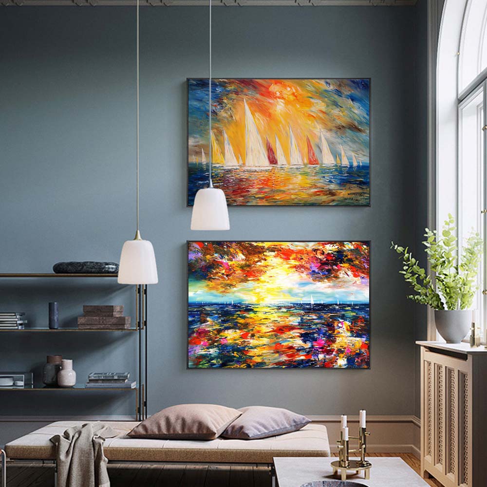 New Nordic Abstract Art Canvas Painting Aesthetic Color Graffiti Poster Office Wall Painting Living Room Home Decoration Mural No Frame