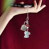Stylish Red Mushroom Elephant Keychain Handmade Key Holder Accessory Lightweight Resin Alloy Charm For Phone Keys