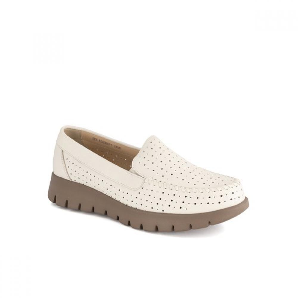 Vainer Women S Comfort Punching Loafer Ivory 389e0v1iv 225
