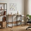 Desk with Storage Space Artisan Oak 100 x 50 x 75 cm
